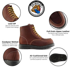 Grinders - Ryan ACS Burgundy Leather Western Indy Boots