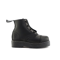 Grinders - Cameron ACS Black Leather Zip Up Ankle Boots