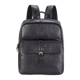 Large Black Vintage Leather Laptop Rucksack