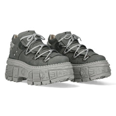 NEW ROCK - M-106WALL-C63 Urban Grey Leather Tower Boots