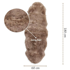Large Silky Soft Taupe Genuine Sheepskin Rug