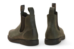 Rossi - 607 Booma Moss Green Leather Chelsea Boots