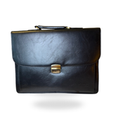 Lombard Leather Briefcase & Laptop Bag Black