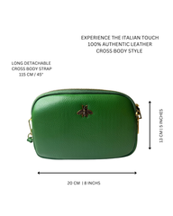 Crossbody Bag with Bee Detail Green