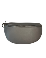 Women's Grey Leather Cross Body Bag with Interchangeable Straps