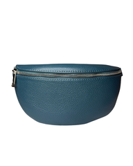 Women's Dark Teal Leather Cross Body Bag with Interchangeable Straps