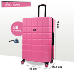Coker Large Soft Shell Pink Suitcase