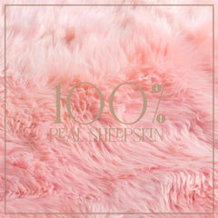 Silky Soft Rose Pink Genuine Sheepskin Rug
