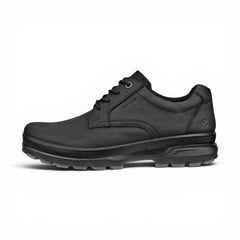 Ecco - Men's Black Leather Waterproof Casual Shoes: Rugged Track 25