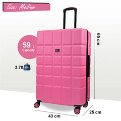 Coker Medium Soft Shell Pink Suitcase