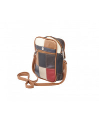 Multicoloured Patchwork Cow Hide Small Cross Body Bag