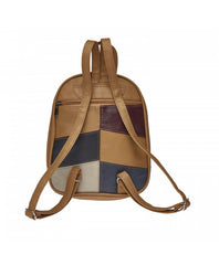 Multicoloured Patchwork Cow Hide Backpack