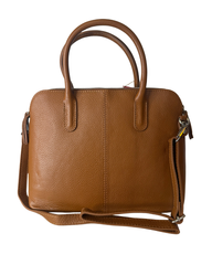 Womens Tan Handbag with Detachable Shoulder Strap