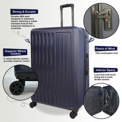 Cullman Cabin Hard Shell Navy Suitcase