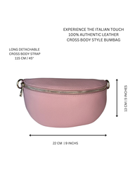 Women's Purple Leather Bumbag with 2 Interchangeable Straps