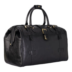 Black Leather Doctors Style Holdall