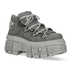 NEW ROCK - M-106WALL-C63 Urban Grey Leather Tower Boots