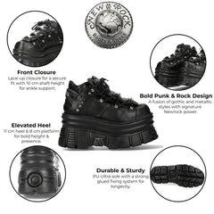 NEW ROCK -  M-106-C178 - Lace Up Tower Shoes