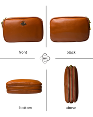 Crossbody Bag with Bee Detail Tan