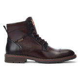 Pikolinos - Men's York Olmo Brown Leather Zip & Lace Ankle Boots