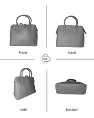 Womens Grey Shoulder Bag Ladies & Carry Handle