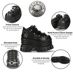 NEW ROCK - M-106-C181 - Lace Up Extra Tower Platform Shoes