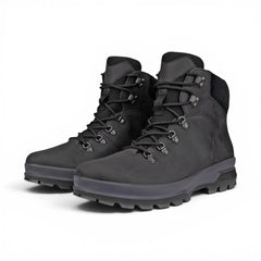 Ecco - Men's Black Leather Waterproof Hiking Boots: Rugged Track 25