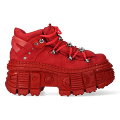 NEW ROCK - M-106WALL-C13 Red Leather Platform Boots