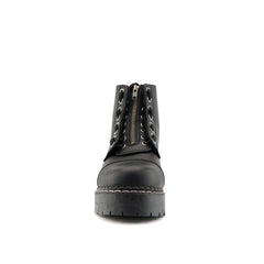 Grinders - Cameron ACS Black Leather Zip Up Ankle Boots