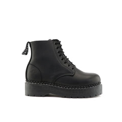 Grinders - Charlie ACS Black Leather Lace Up Ankle Boots