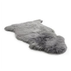Silky Soft Grey Genuine Sheepskin Rug