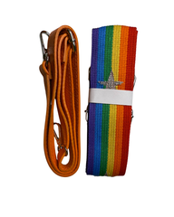 Women's Orange Leather Cross Body Bag with Interchangeable Straps