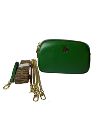 Crossbody Bag with Bee Detail Green