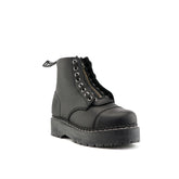 Grinders - Cameron ACS Black Leather Zip Up Ankle Boots