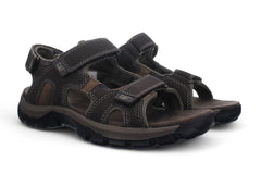 Caterpillar - Men's Giles Dark Brown Leather Sandals