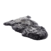 Silky Soft Charcoal Grey Genuine Sheepskin Rug