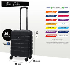 Coker Cabin Soft Shell Black Suitcase