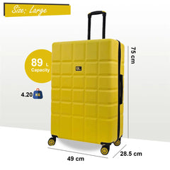 Coker Large Soft Shell Yellow Suitcase