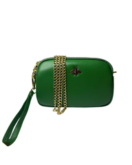 Crossbody Bag with Bee Detail Green