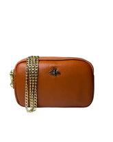 Crossbody Bag with Bee Detail Tan