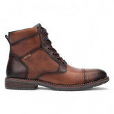 Pikolinos - Men's York Cuero Brown Leather Zip & Lace Ankle Boots