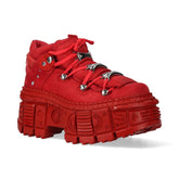 NEW ROCK - M-106WALL-C13 Red Leather Platform Boots