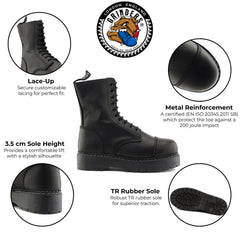 Grinders - Bulldog ACS Black Steel Toe Cap Leather Safety Boots