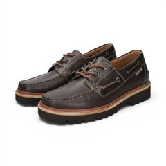 Mephisto - 8591 Adrien Montana Men's Dark Brown Leather Boat Shoes