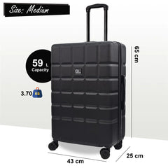 Coker Medium Soft Shell Black Suitcase