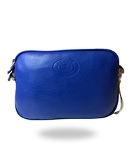 Blue Leather Crossbody Bag