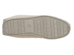 Ladies Stone Suede Moccasin Slippers