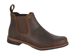 Mens Waxy Brown Leather Chelsea Boots