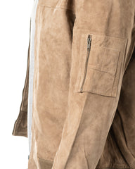 Men's Sand Rib-Knit Collar Suede Bomber: Tito