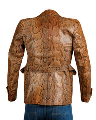 Men's Snake Skin Belted Jacket